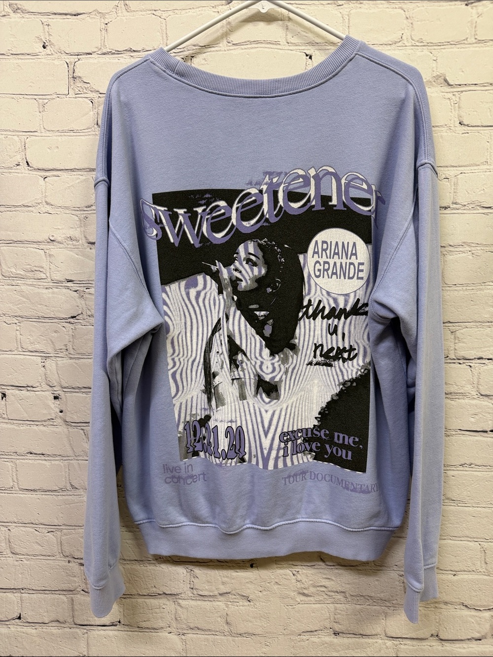 Ariana Grande excuse me I love you sweetener tour crewneck sweatshirt